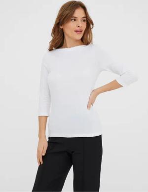 Vero Moda T-Shirt U-Boot-Ausschnitt Oberteil VMPANDA