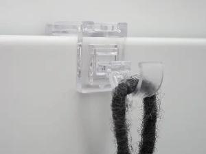 dekohaken24.de Klemmhalter für Gardinenstangen Fensterhaken/Dekohaken inkl.
