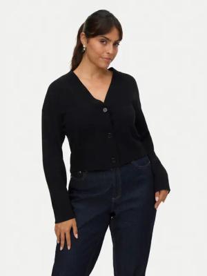 Vero Moda Strickjacke Gold Art 10332210 Schwarz Regular Fit