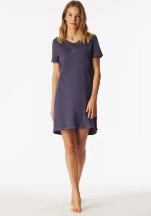 Sleepshirt kurzarm Schneeflocke indigo - Casual Essentials 42