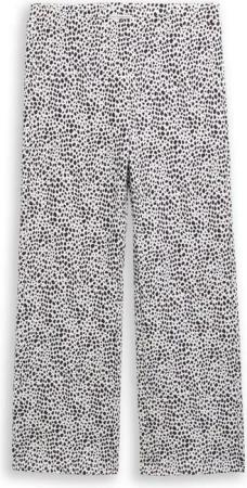 TOM TAILOR Mädchen Wide Leg Hose mit Muster, grau, Animalprint, Gr. 140