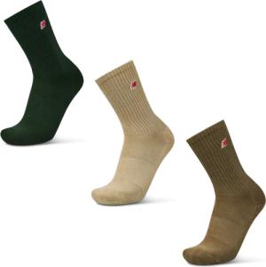 New Balance Crew 3 Pack Unisex Socken - Grün - Größe 39-42 - Baumwolle