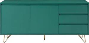 SalesFever Sideboard "Bolton Zeitlose Kommode für stilvolle Ordnung", Kommode mit Haarnadelbeine aus Metall mit Messinglegierung