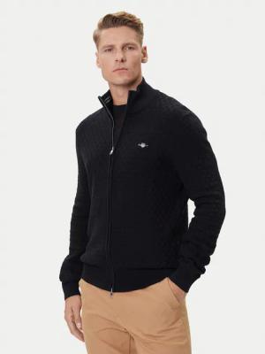 Gant Strickjacke 8030263 Schwarz Regular Fit