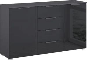 rauch Schubkastenkommode "Sideboard Kommode Kombikommode KOLUNA mit Glasfront", (Breite 120 cm), vier große Schubladen, mit insgesamt 4 Einlegeböden MADE IN GERMANY