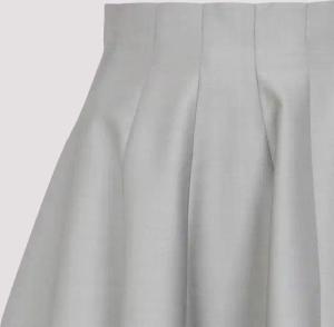 Alberta Ferretti - Grey Virgin Wool Midi Skirt - Größe 38 - grau