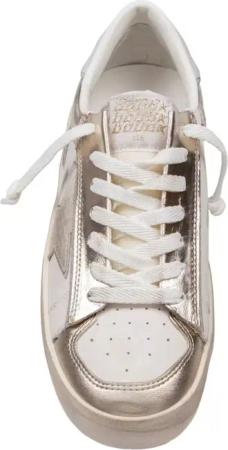 Golden Goose Low-Top Sneaker - White Leather Stardan Sneakers - Gr. 37 (EU) - in Grau - für Damen