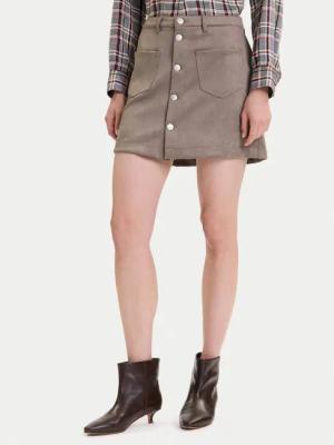ONLY Rock aus Kunstleder Amazing 15351289 Beige Slim Fit