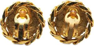 Chanel Ohrringe - 1980-1990 Gold Plated Rhinestone CC Clip On Earrin - Gr. unisize - in Gold - für Damen