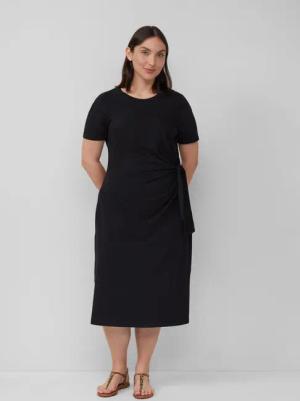 s.Oliver Maxikleid Jersey-Kleid mit Knotendetail und