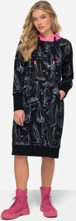 Laurasøn Midikleid Sweatkleid allover Print