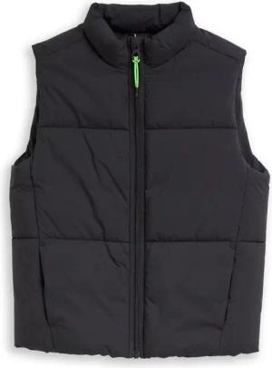 TOM TAILOR Jungen Puffer-Weste mit Stehkragen, grau, Uni, Gr. 128