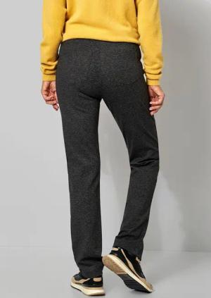 Jerseyhose "Alice" mit Schlupfbund - schwarz / weiß / meliert - Gr. 22 von Goldner Fashion
