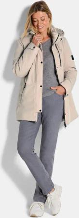 Funktionsjacke mit Kapuze - beige - Gr. 40 von Goldner Fashion
