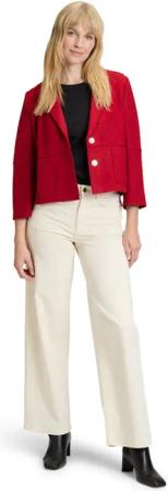 Blazer aus Wollwalk und Viskose - rot - Gr. 46 von Goldner Fashion