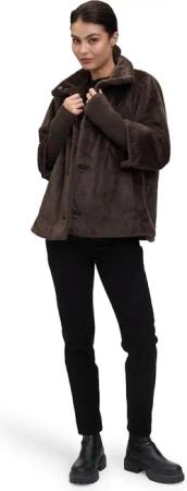 Übergangsjacke in Fell-Optik - braun - Gr. 48 von Goldner Fashion