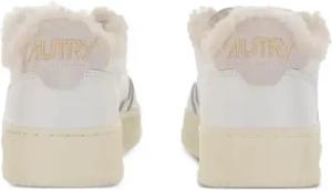 Autry Low-Top Sneaker - Medalist Shearling-Trimmed Leather Sneakers - Gr. 41 (EU) - in Weiß - für Damen