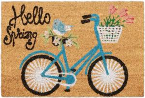 relaxdays Fußmatte Kokos Hello Spring, Höhe: