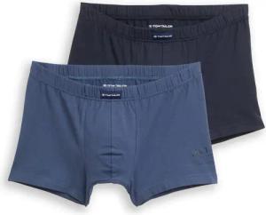 TOM TAILOR Herren Kurze Boxershorts im 2er-Pack, blau, Print, Gr. M/5