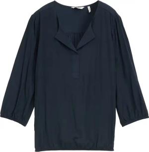 TOM TAILOR Damen Bluse aus Viskose, blau, Uni, Gr. 36