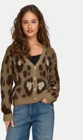ONLY Strickjacke Edelie 15353090 Braun Regular Fit