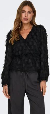 JACQUELINE de YONG Shirttop V-Ausschnitt Langarm