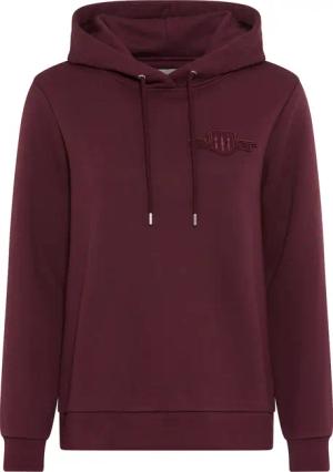 Gant Hoodie "REG TONAL SHIELD HOODIE", Ton in Ton Stickerei, Rippbündchen
