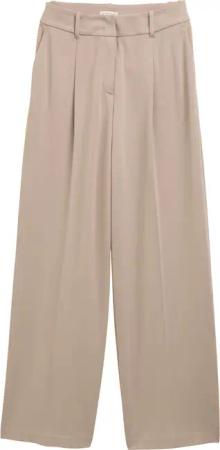 TOM TAILOR Damen TTLEA Wide Leg Hose, grau, Uni, Gr. 46/32