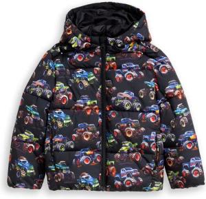 TOM TAILOR Jungen Puffer-Jacke mit Allover-Print, grau, Print, Gr. 104/110