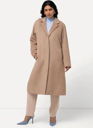 Ulla Popken Wintermantel Mantel Schusterstich Reverskragen