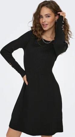 ONLY Midikleid "ONLNATASCHA LS PEARL O-NECK DRESS CC KNT", Sommerkleid