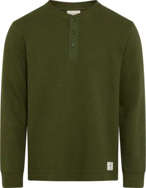 Gant Henleyshirt "WAFFLE LS HENLEY", Rundhalsausschnitt, Regular fit, Waffelstruktur