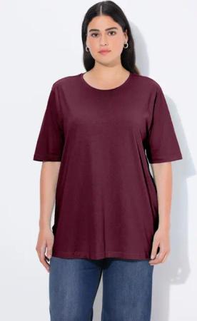 Ulla Popken T-Shirt T-Shirt Rundhalsausschnitt Relaxed