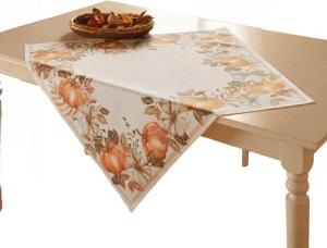 Home-trends24.de Tischdecke Kürbis Tisch Deko Herbstdeko