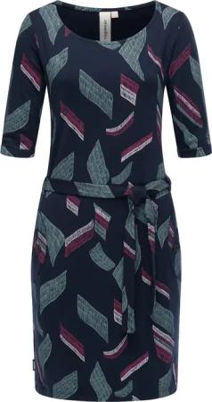 Ragwear Jerseykleid Kenisha Print Midikleid mit