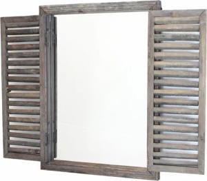 Home-trends24.de Wandspiegel Spiegel Braun Fenster Landhaus