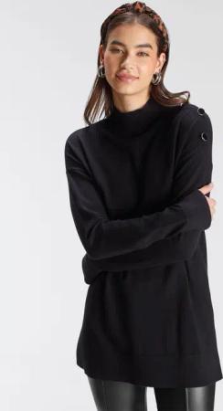 Tamaris Stehkragenpullover, mit Knöpfen an der Schulter
