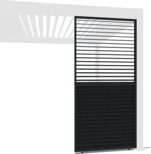 Weide Pavillonseitenteil Anthrazit-Aluminium Lamellenwand für Weide