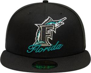New Era Florida Marlins Duallogo Cap Schwarz