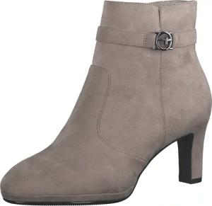 Tamaris Stiefelette, Trichterabsatz, Abendschuh mit elegantem Zierriemchen mit Logoemblem