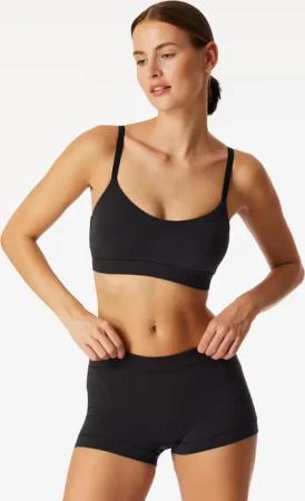 Bustier mit herausnehmbaren Pads schwarz - Unique Cotton 46