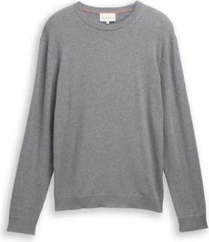 TOM TAILOR Herren Strickpullover mit Kaschmir-Anteil, grau, Meliert, Gr. S