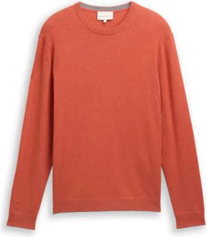 TOM TAILOR Herren Strickpullover mit Kaschmir-Anteil, orange, Meliert, Gr. XXXL