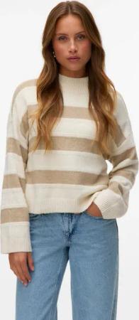 Vero Moda Strickpullover "VMINEZ LS HIGHNECK SHORT PULLOVER BOO"