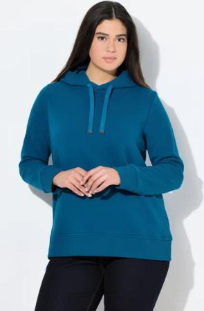Ulla Popken Sweatshirt Hoodie Rippbündchen Kapuze