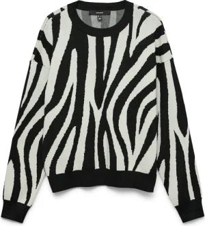 Vero Moda Strickpullover "VMSILJEANIMAL LS O-NCK PULLOVER GA NOOS"