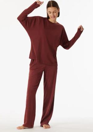 Schlafanzug lang wärmend burgund - Selected Premium Warming 44