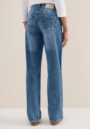 STREET ONE Loose-fit-Jeans aus Baumwolle mit