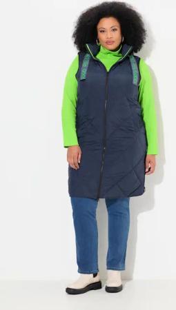 Ulla Popken Steppweste Steppweste Stehkragen Kapuze