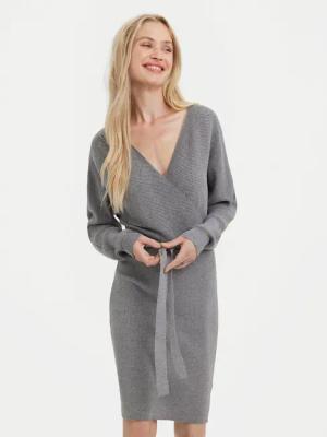 Vero Moda Strickkleid 10269251 Grau Regular Fit
